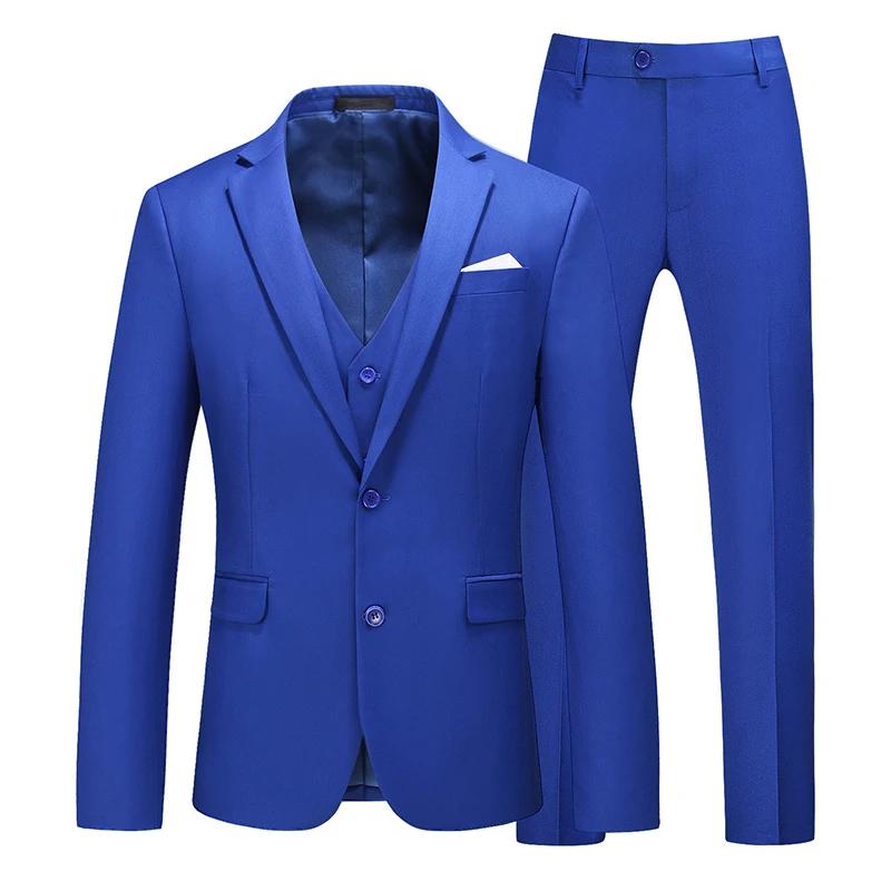 2026 nouveau Costume vert pour hommes 3 pièces (veste + pantalon + gilet) noir gris rouge Terno Masculino mode