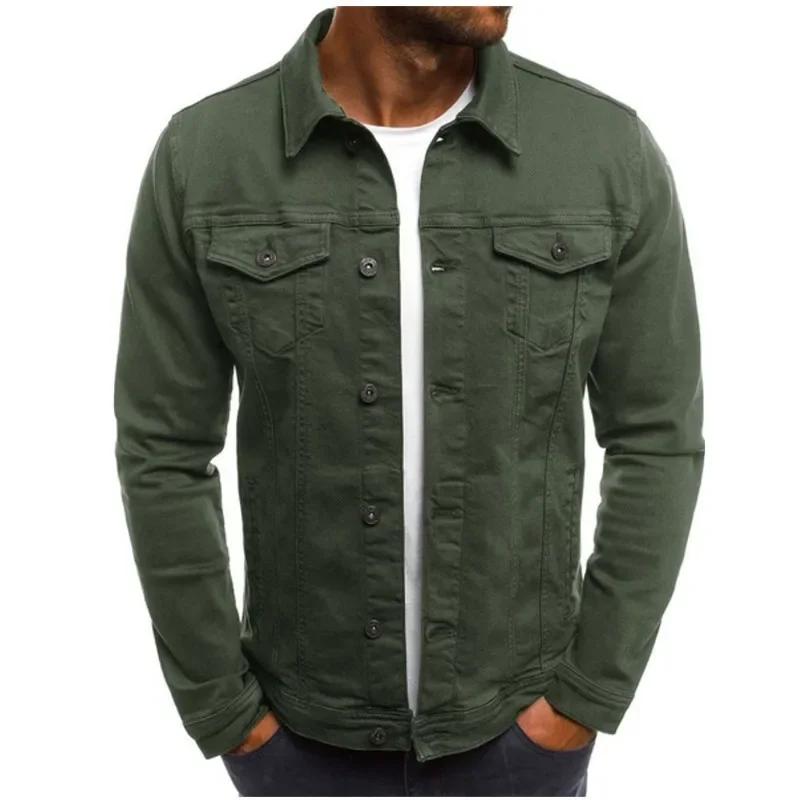 Veste en jean pour hommes M-4XL automne Vêtements Vestes de mode Solide document Business Casual Multi-poches Manches longues Top Streetwear