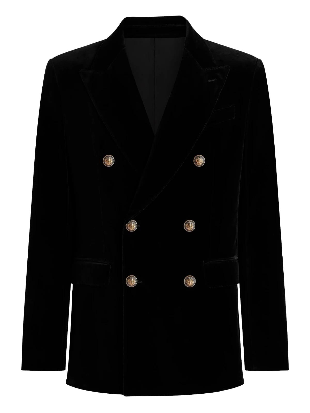 Blazer en velours bordeaux pour hommes