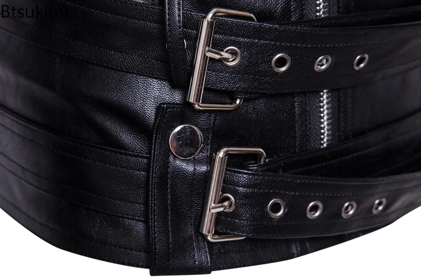 Beaux vestes de moto en cuir pour hommes Style britannique mode Faux