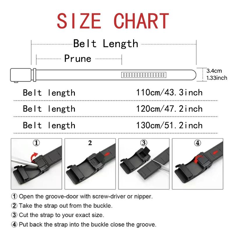 Ceinture trempée automatique pour homme
