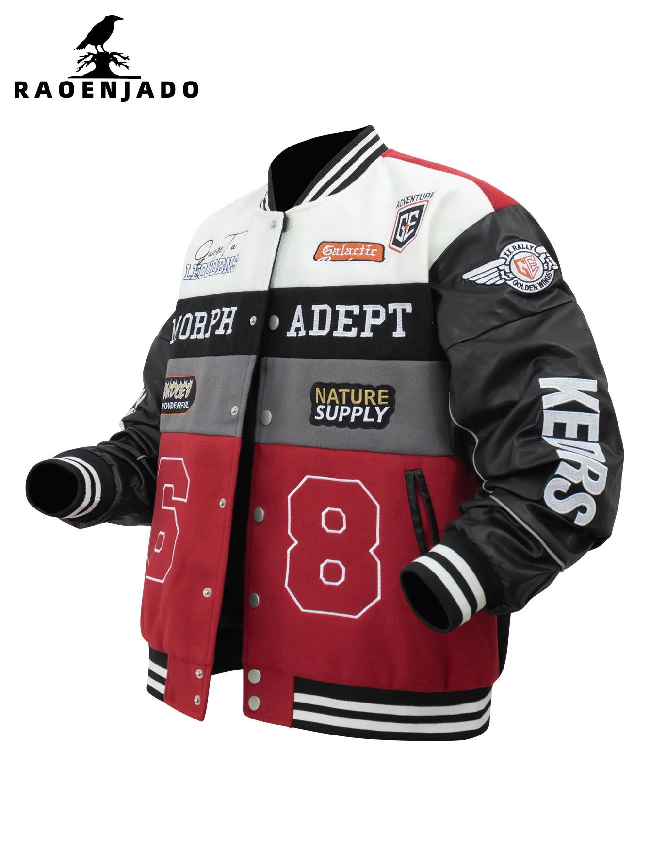 Blouson de moto vintage pour homme avec manches en similicuir