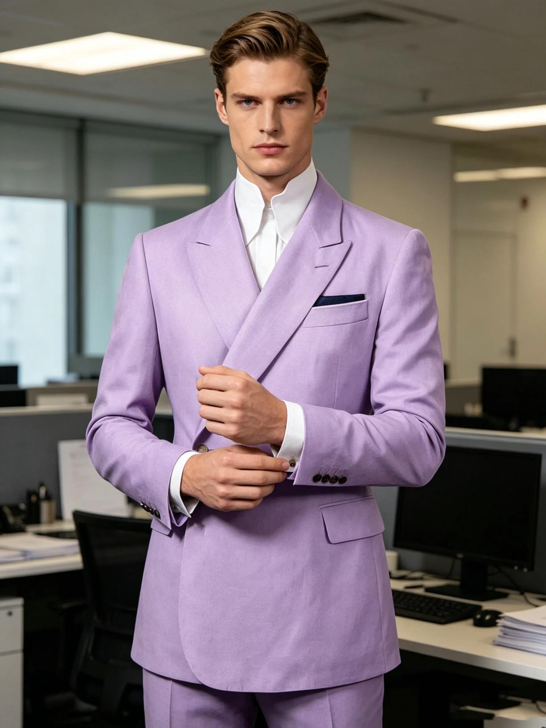 Blazer élégant pour homme en lin et coton
