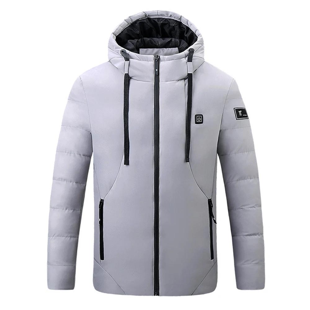 4 zones vestes chauffantes pour hommes Sports de plein air intelligent USB charge chauffage vêtements d'extérieur hiver électrique thermique chaud coton veste