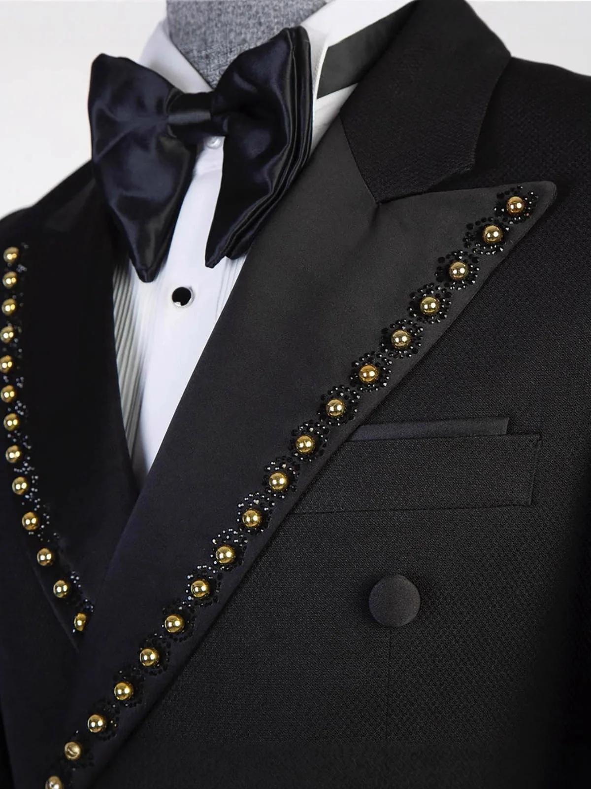 Costume de cérémonie croisé perlé pour homme