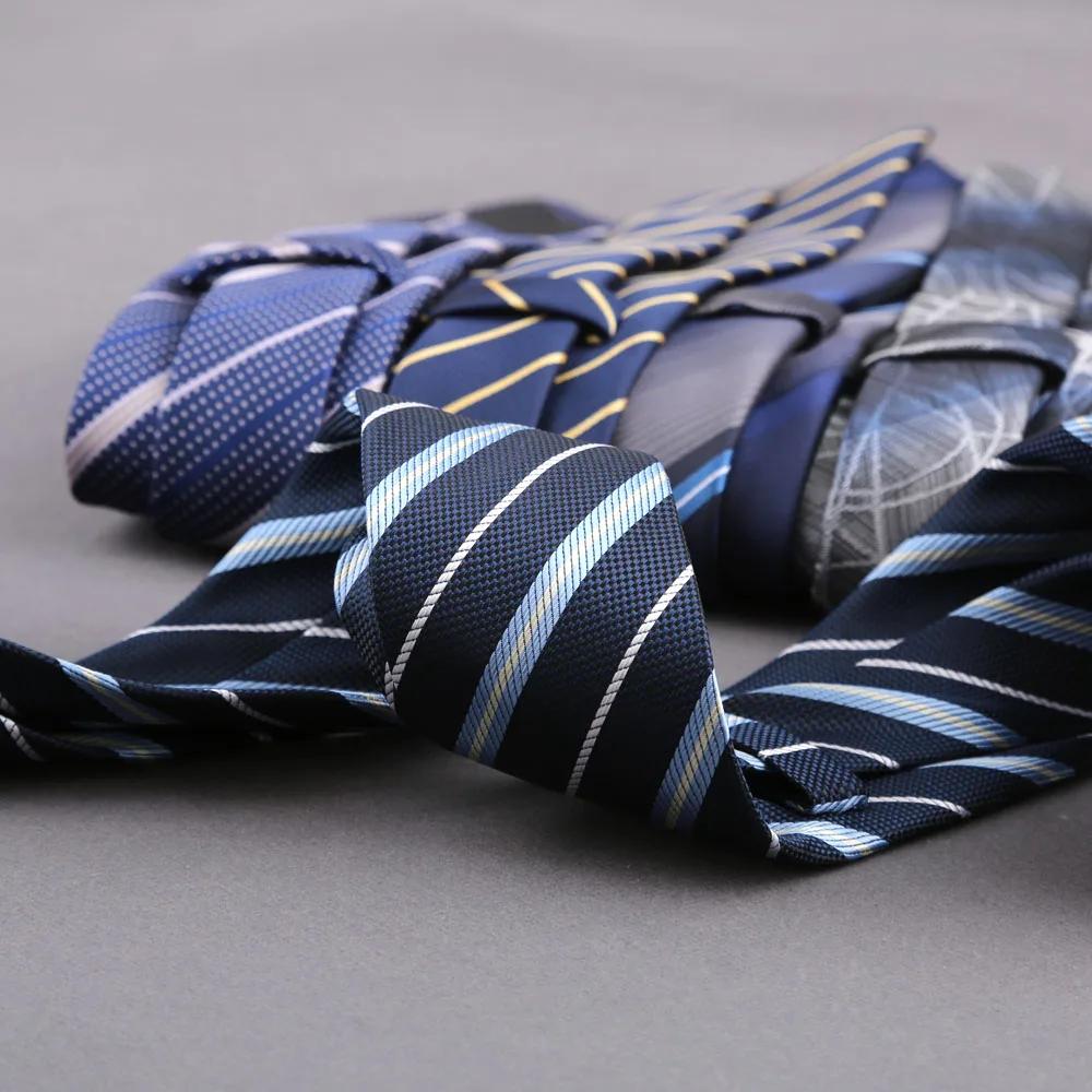Nouvelle cravate jacquard rayée pour homme