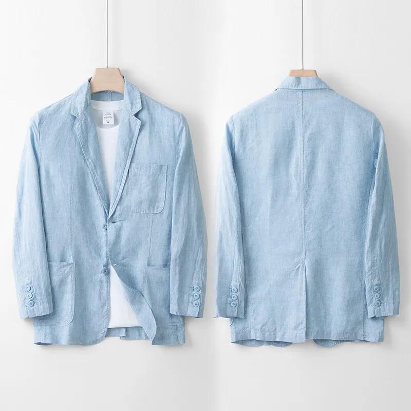 Veste de costume 100% lin pour hommes