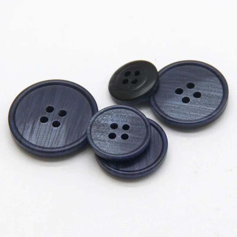 Costume pour hommes, boutons en résine bleu noir