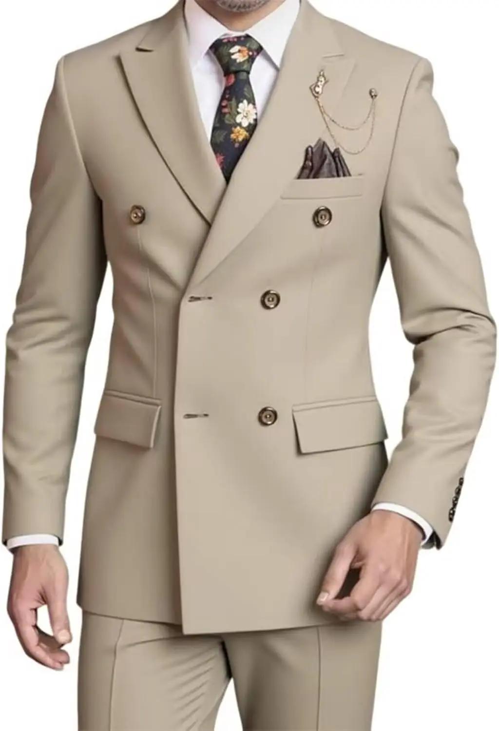 Ensemble de costume à double boutonnage pour hommes