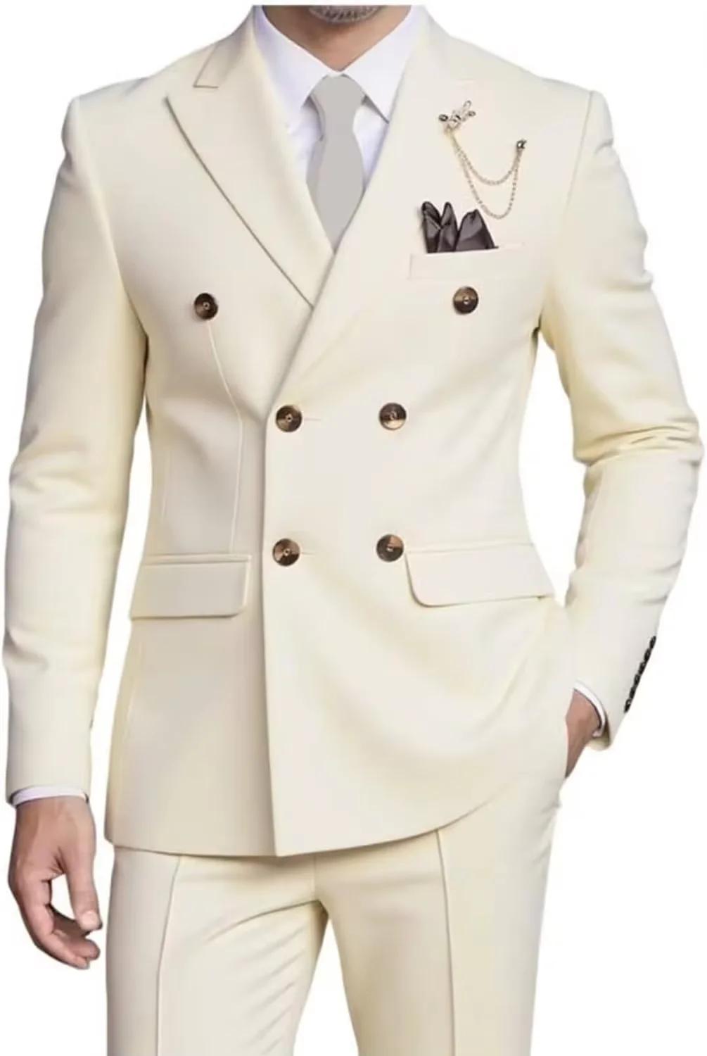 Ensemble de costume à double boutonnage pour hommes
