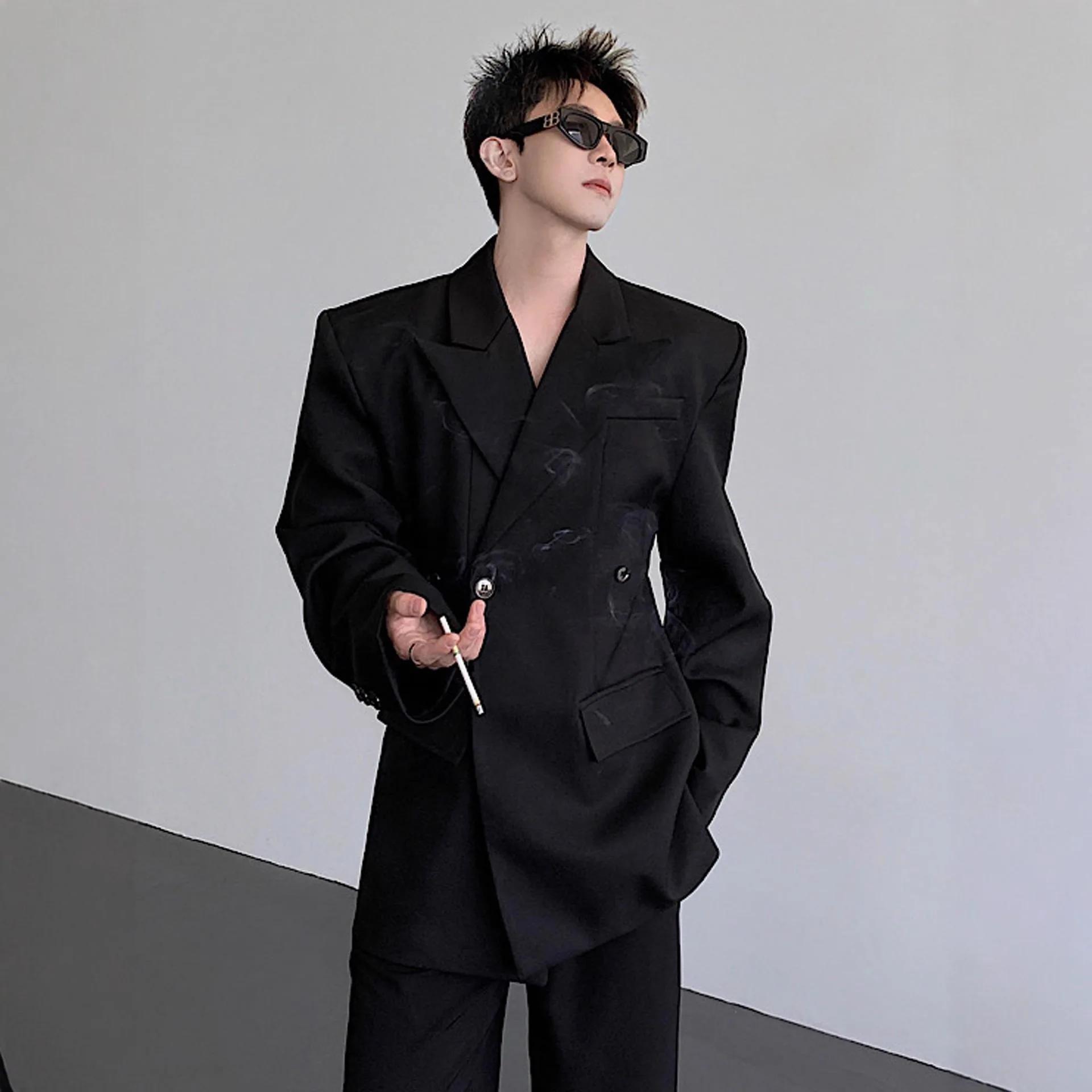 Veste de costume décontractée noire pour homme