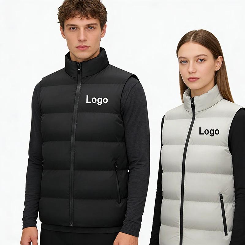 Gilet sans manches personnalisé avec fermeture éclair pour homme