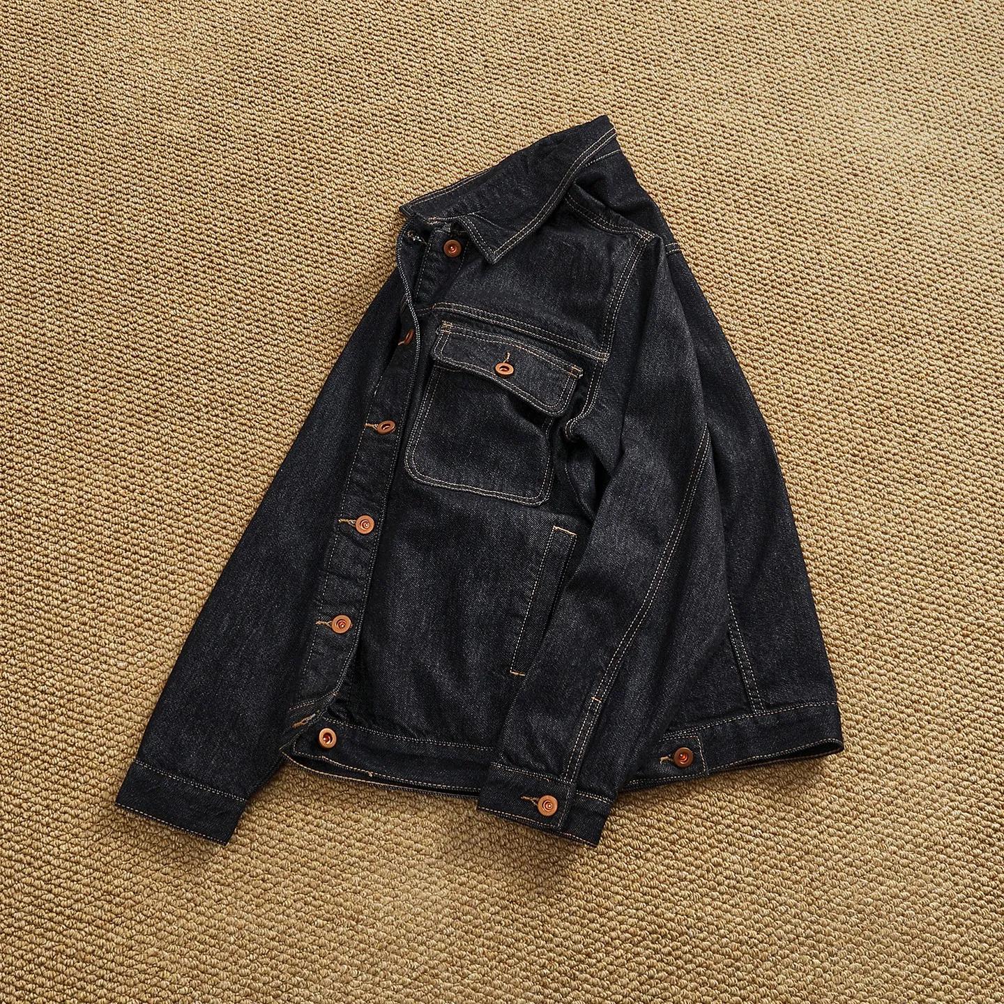 Veste en jean épaisse couleur originale pour homme