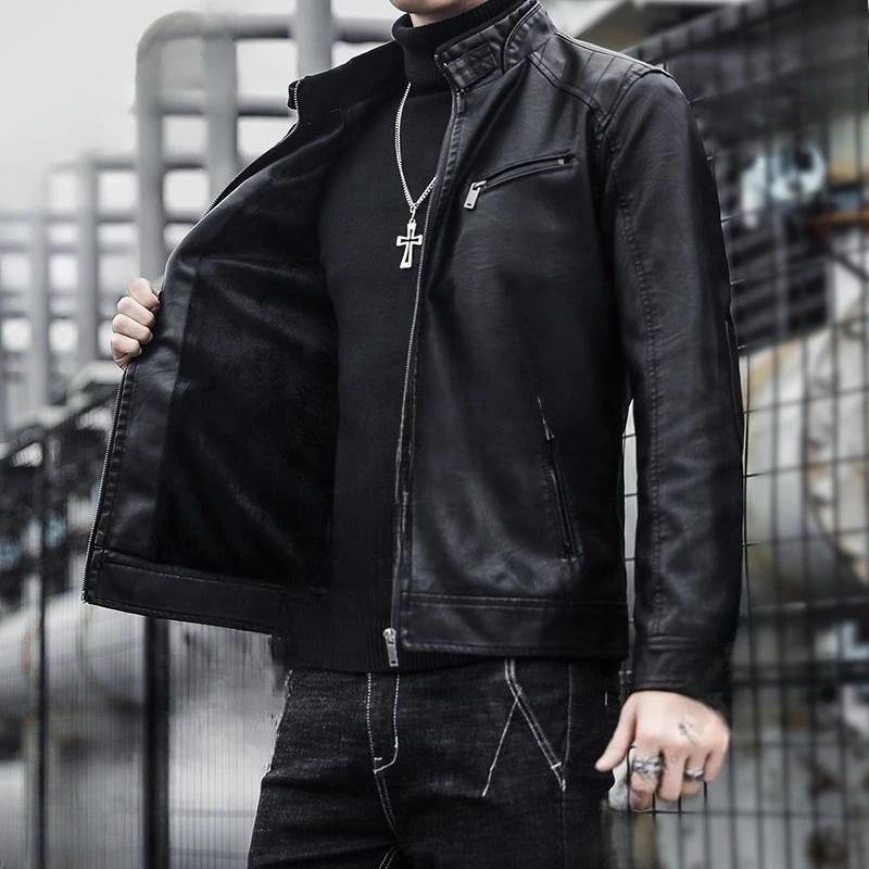 Nouvelle veste en cuir pour homme 2026