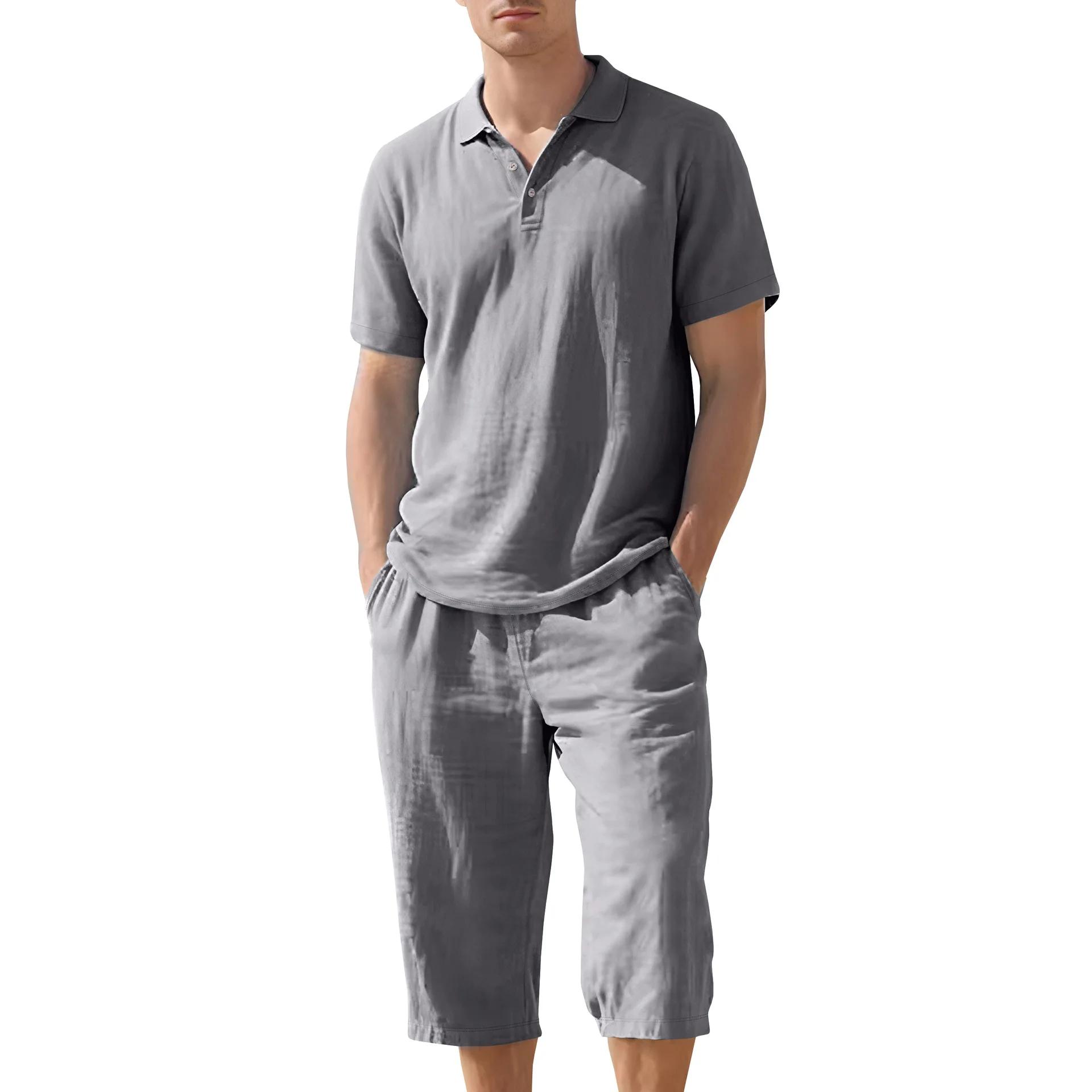 Costume d'été en lin pour homme