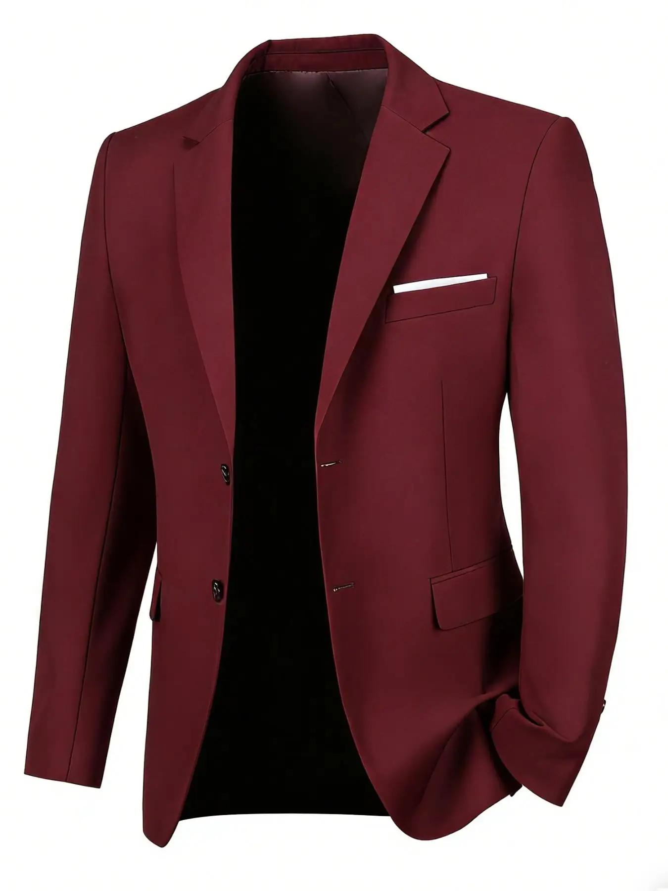 Blazer bleu marine ajusté pour homme