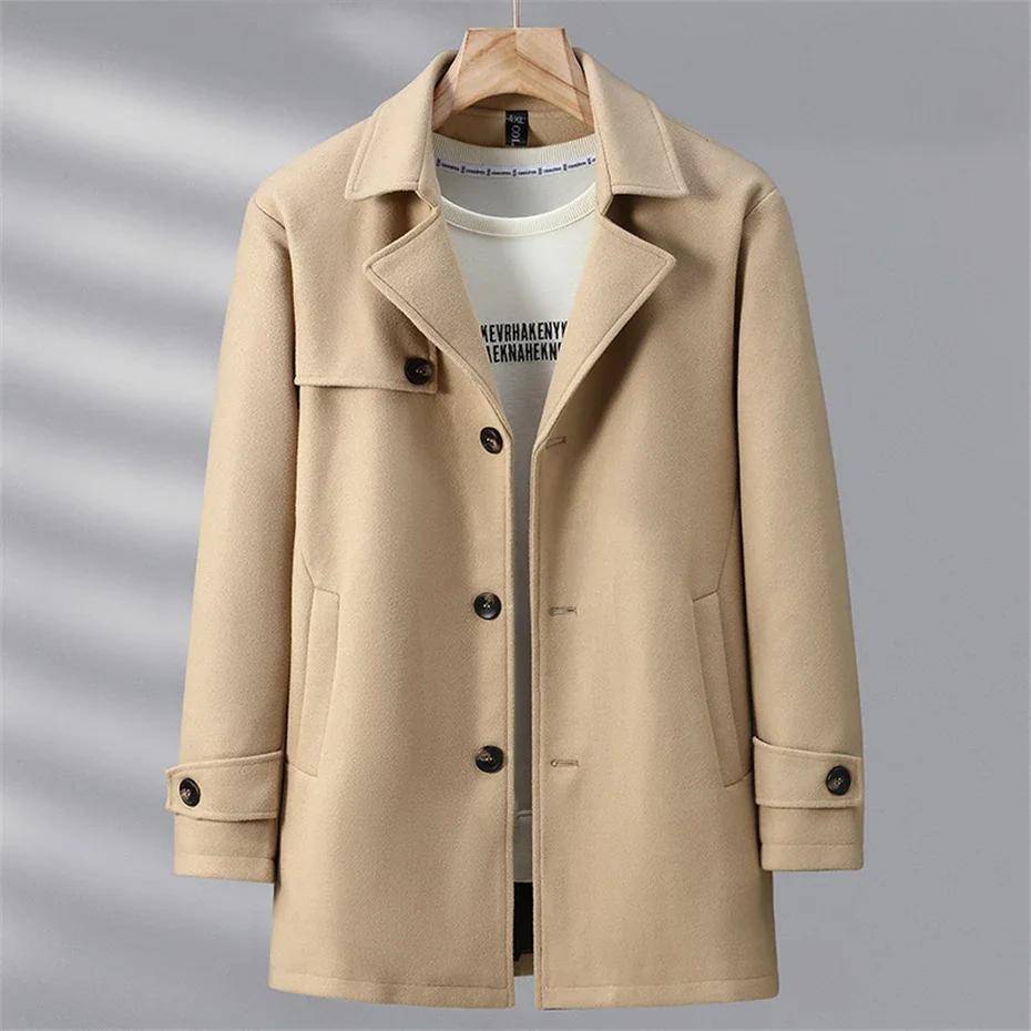 Veste en laine hommes grande taille 12XL couleur unie vestes manteaux