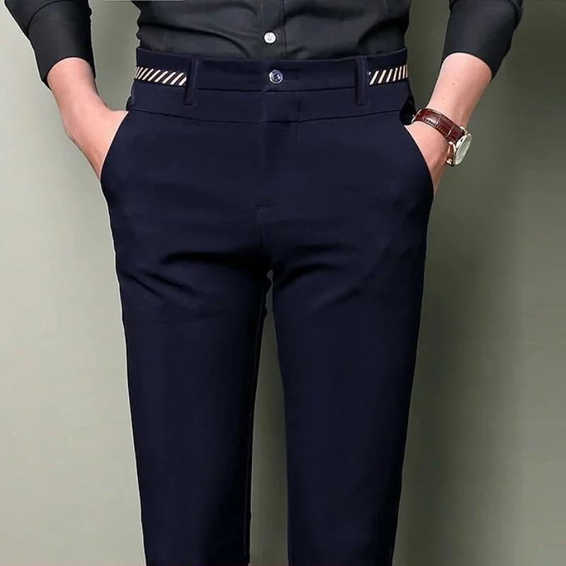 Pantalon de costume noir pour hommes