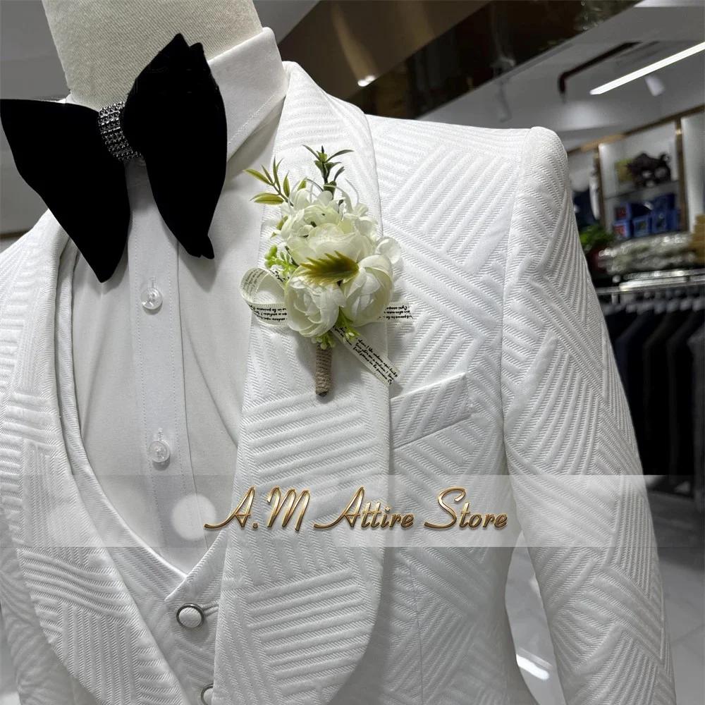 Costume 3 pièces rayé pour hommes
