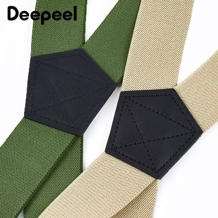 Deepeel 3.8*125 cm mode hommes bretelles adulte 2 Clips côté bretelles en plastique sangle pour cein