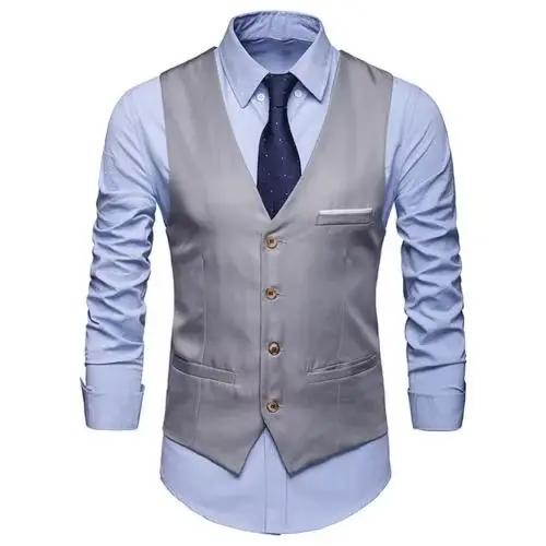 I-bijoux S-6XL hommes costume Gilet Homme Gilet Homme décontracté sans manches formel affaires Gilet