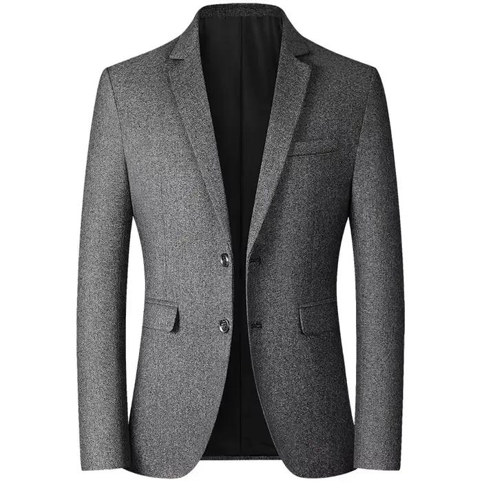 Blazer décontracté pour homme BROWON – Collection Printemps-Automne – Couleur unie, col rabattu – Id