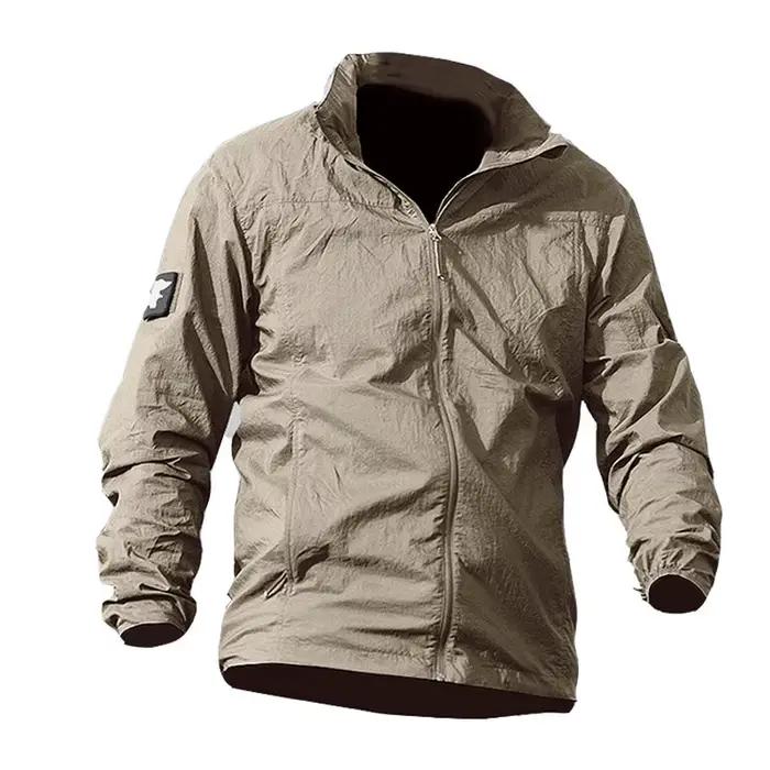 Veste d'Été Légère à Capuche pour Homme, Imperméable, DulRespirant, vaccage Rapide, Vêtements de Ran