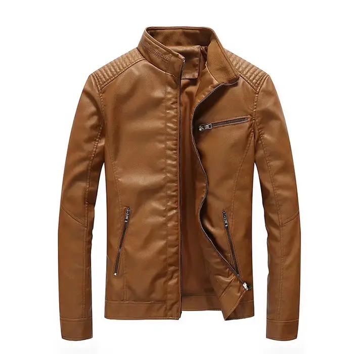 Blouson en cuir PU pour homme 2026, doublé polaire et épais, vêtements de moto, manteau chaud pour h