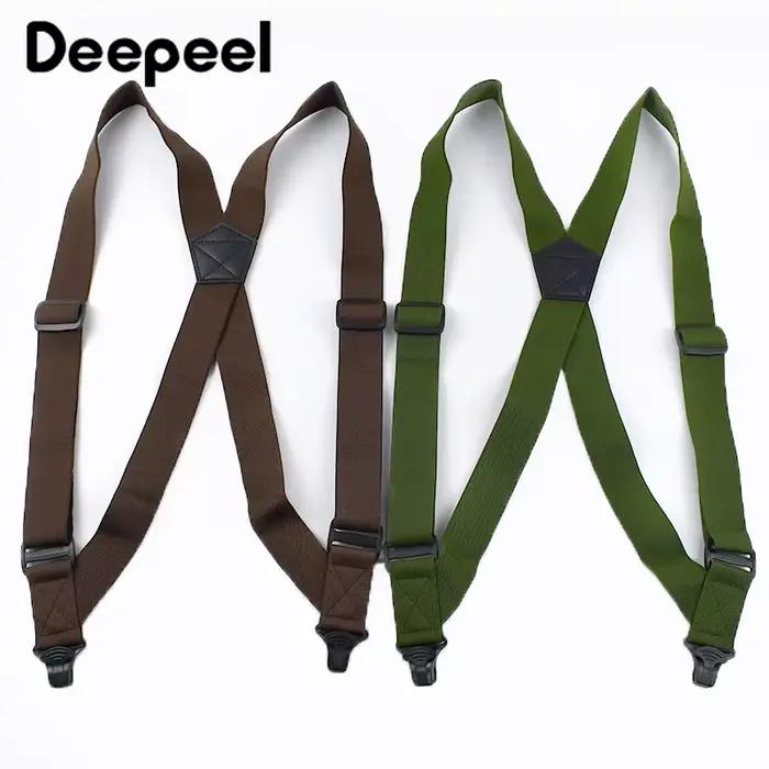 Deepeel 3.8*125 cm mode hommes bretelles adulte 2 Clips côté bretelles en plastique sangle pour cein