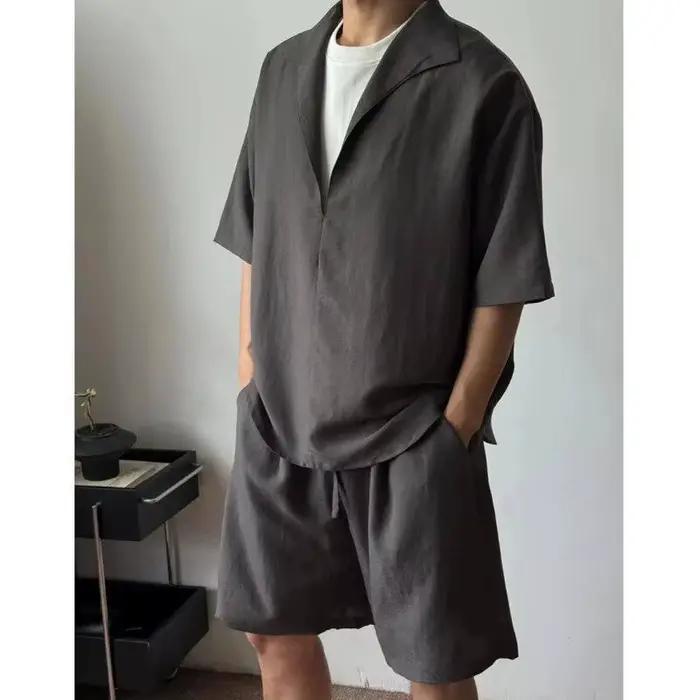Costume décontracté polyester homme été décontracté style moderne pour homme vêtements détente jours chauds