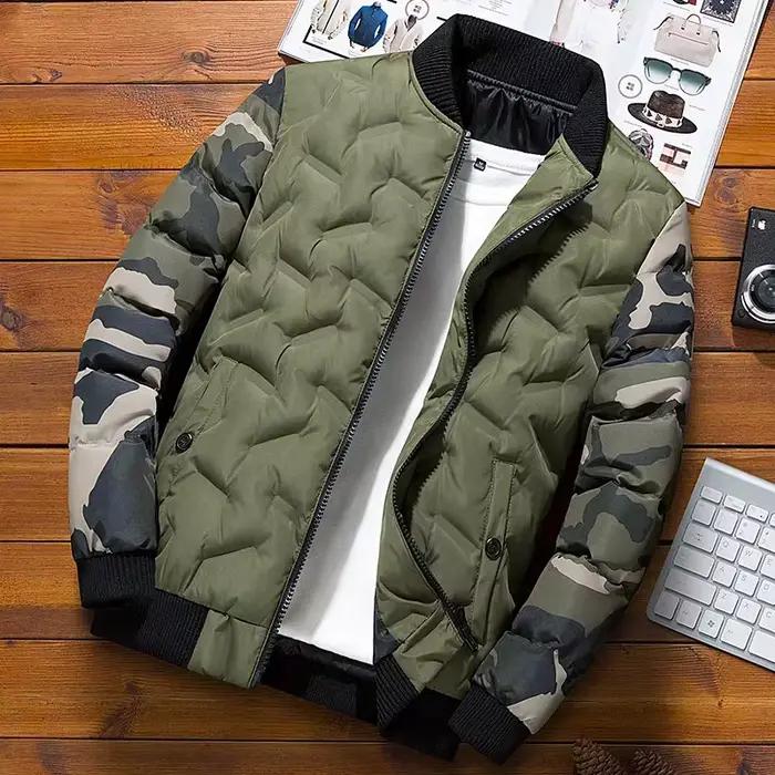 Blouson aviateur Solomon homme robuste en polyester avec motif camouflage pour hiver et occasions décontractées