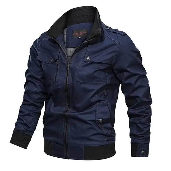 Veste bomber homme décontractée et élégante en coton pour l'automne et le printemps à offrir pour homme occasions spéciales
