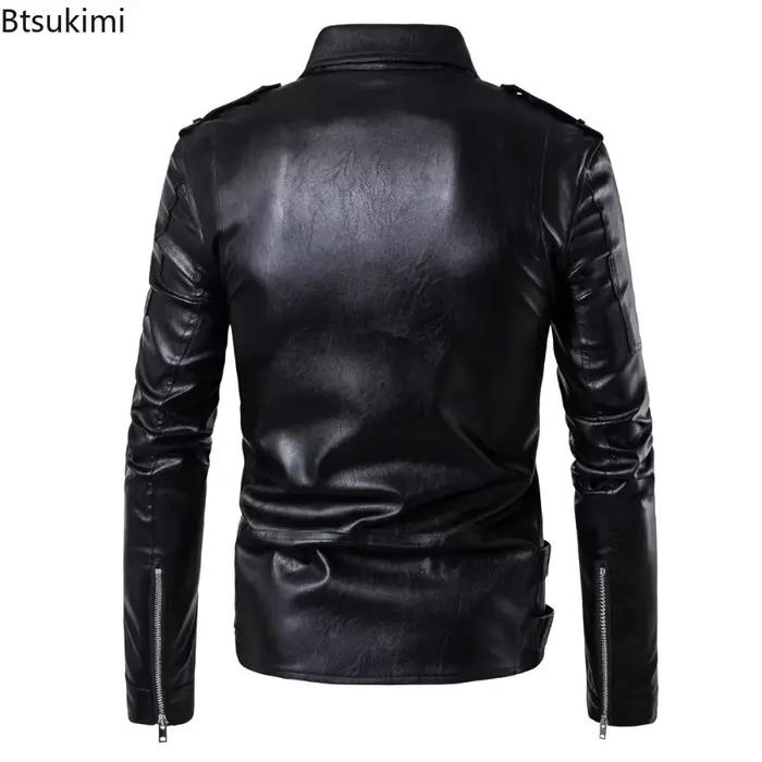 Veste de moto en faux cuir style punk et streetwear pour homme occassions spéciales et sorties nocturnes