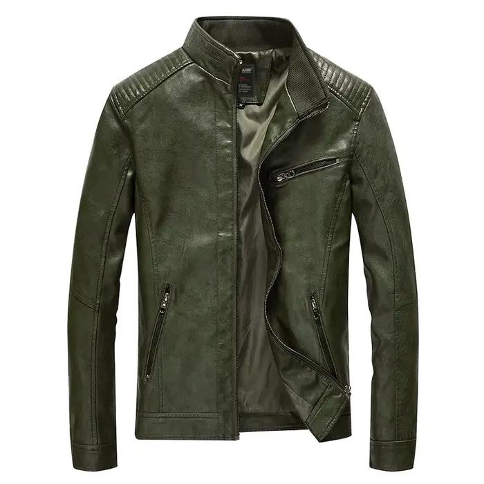 Blouson en cuir PU pour homme 2026