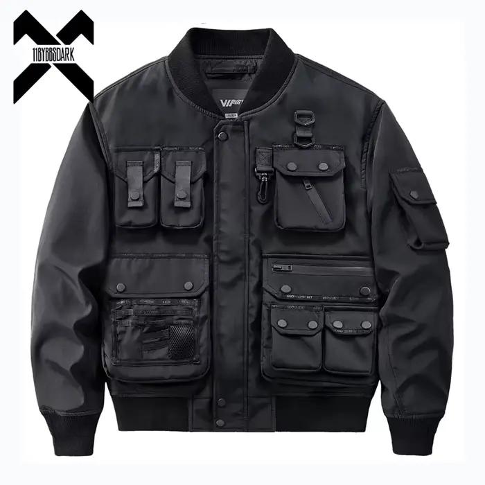 BlackDulBomber-Veste Multipoches Fonctionnelle pour Homme