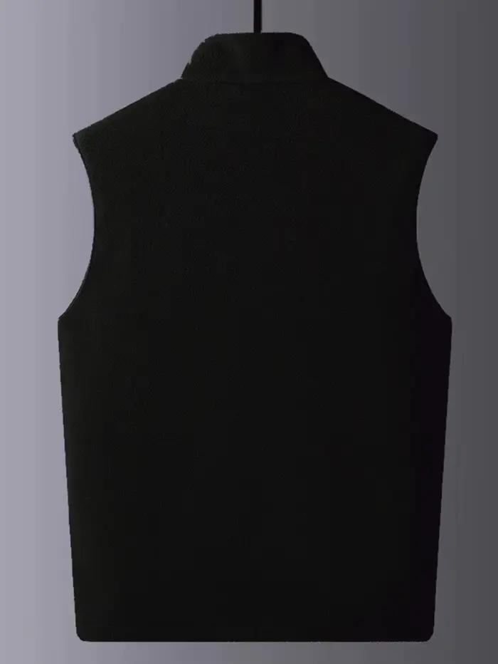 Gilet en Faux Daim Élégant et Polyvalent pour Hommes Occasions Automne Hiver Mode Décontractée Shopping