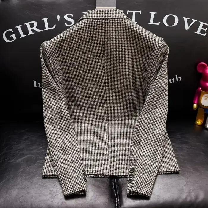 Veste de costume pied-de-poule pour hommes