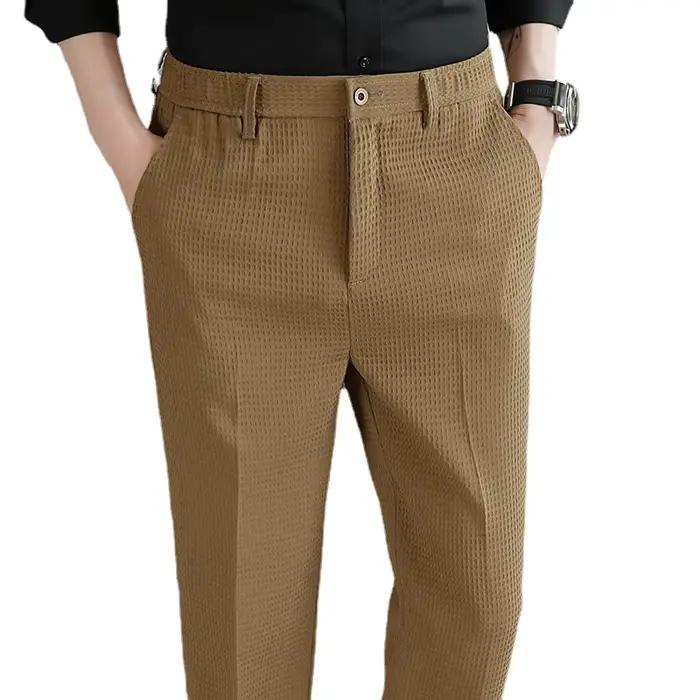 Pantalon de costume vert foncé pour homme 2026