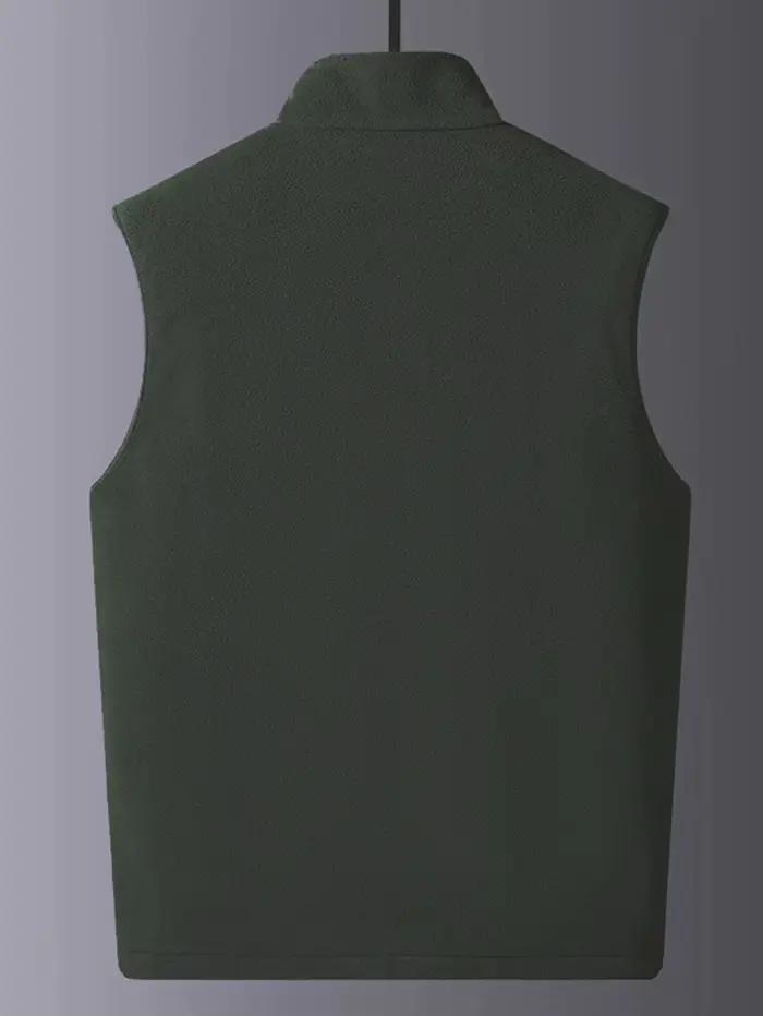 Gilet en Faux Daim Élégant et Polyvalent pour Hommes Occasions Automne Hiver Mode Décontractée Shopping