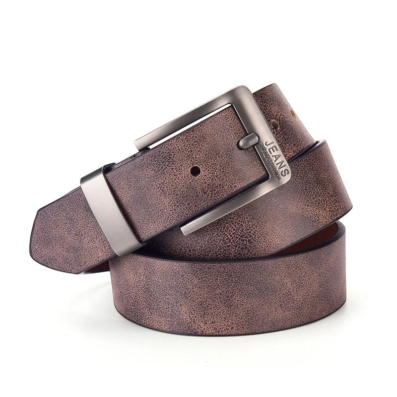 Ceinture en cuir PU pour hommes, de haute qualité, avec boucle ardillon en métal, pour loisirs et af