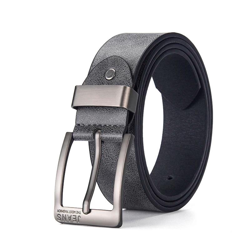 Ceinture en cuir PU pour hommes, de haute qualité, avec boucle ardillon en métal, pour loisirs et af