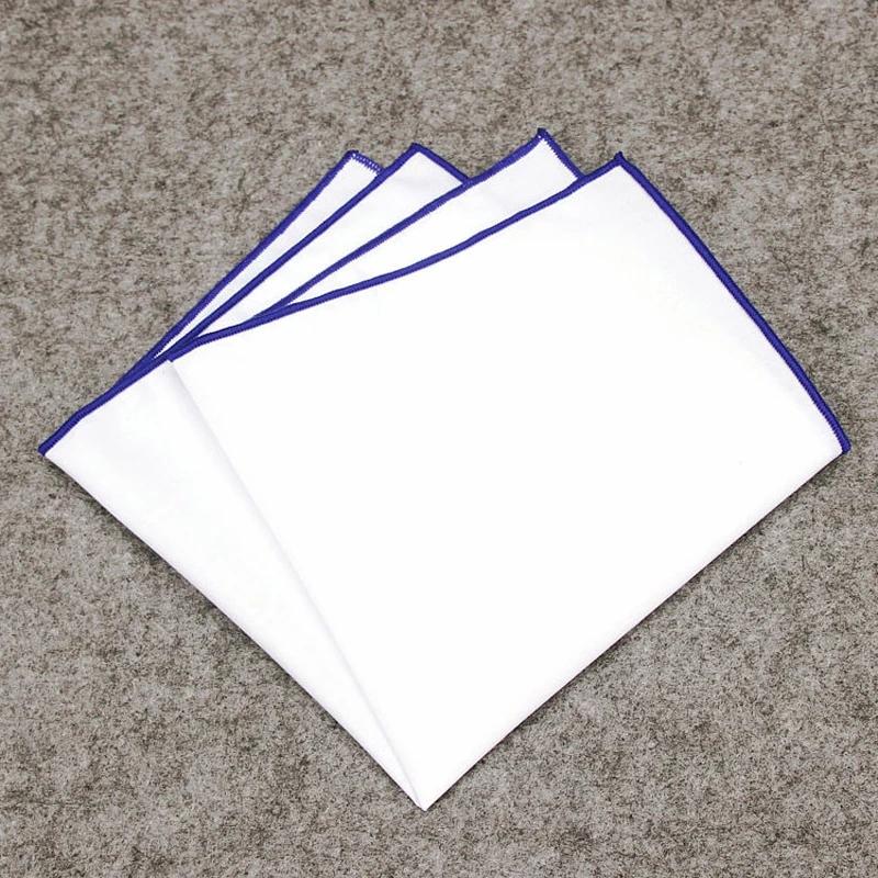 Mouchoir de poche en coton blanc pour hommes, mouchoir Hanky, serviette de poche imbibée, accessoire