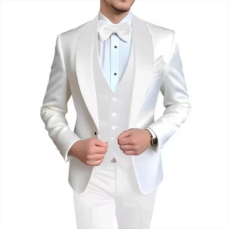Nouvel ensemble de costume trois pièces pour homme, tenue décontractée et formelle pour banquets, ba