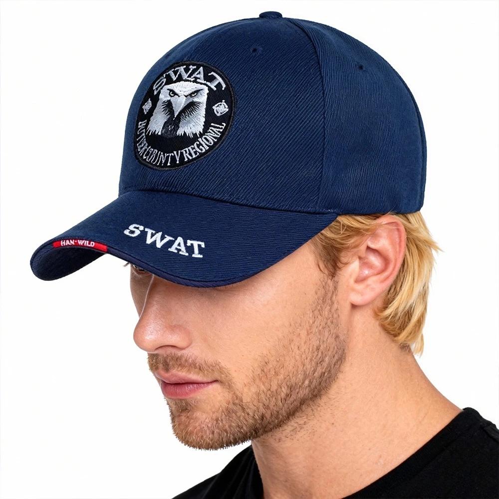 SWAT – casquette de Baseball pour hommes, motif d'aigle brodé, casquette à visière réglable, visière