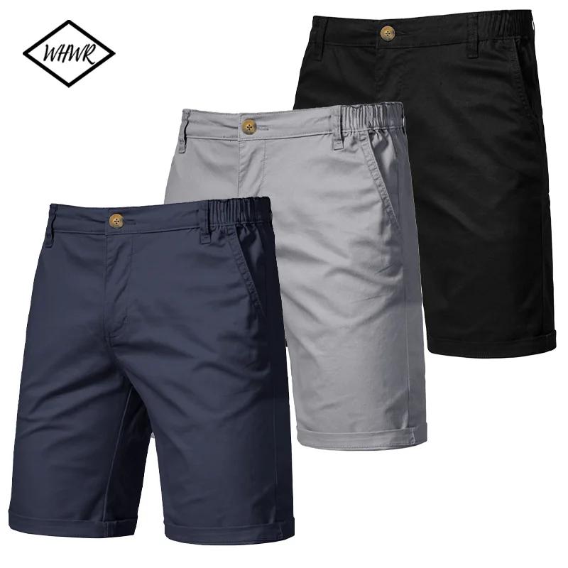 2025 hommes couleur unie pantalon court décontracté plage respirant confortable pantalon court droit