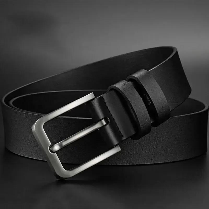 Ceintures à boucle ardillon carrée en alliage pour hommes, nouvelle collection d'affaires et de lois