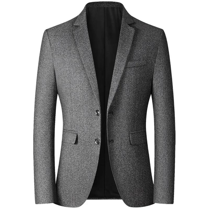 Blazer décontracté pour homme BROWON – Collection Printemps-Automne – Couleur unie, col rabattu – Id