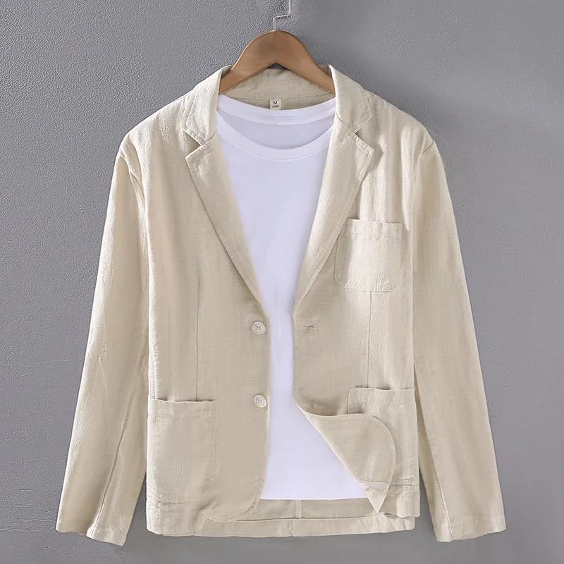 Veste Blazer pour hommes, mode solide, Slim, décontracté, Business, respirant, manteaux de costume e
