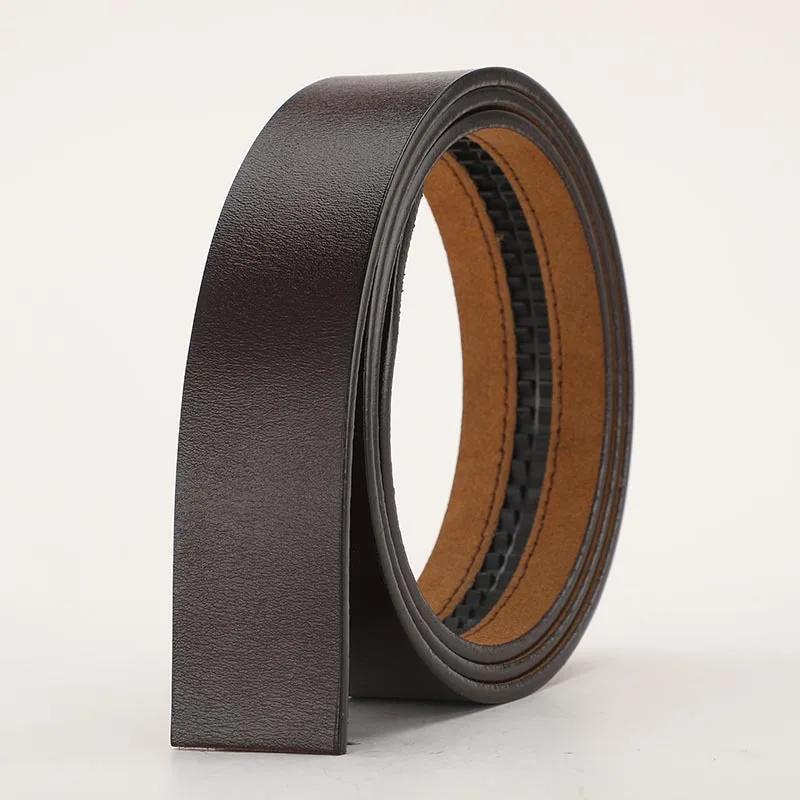 Nouveaux ceintures en cuir véritable pour hommes ceintures à boucle automatique hommes mode sans bou