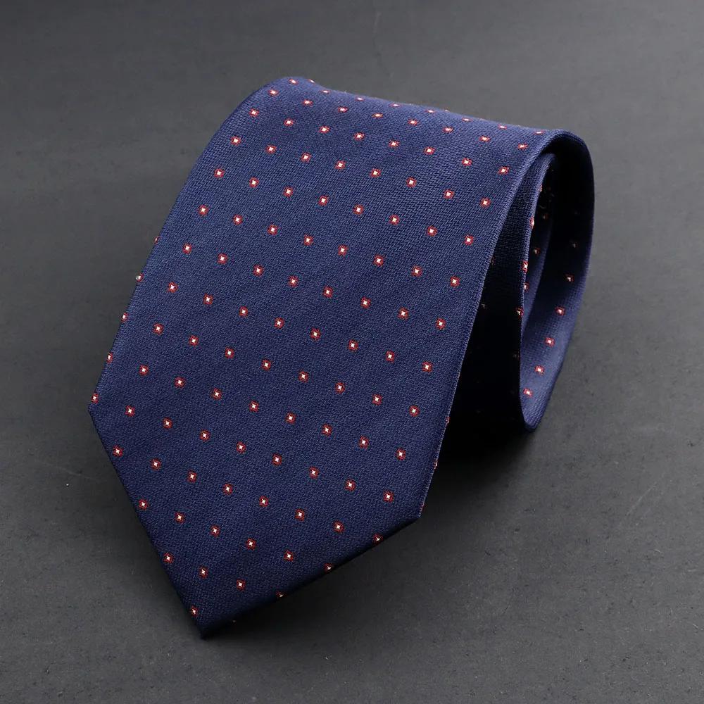 Cravate 100% soie 8cm à rayures fines, bleu marine, bordeaux, haute qualité, pour hommes, réunion d'